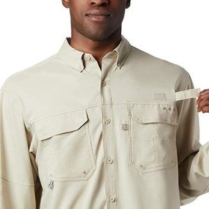 🆕Columbia Men's Blood and Guts III Long Sleeve Woven Shirt, XXL-Fossil, NWT